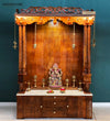 South Indian Style Solid Sheesham Wood Pooja Mandapam | Pooja Altar