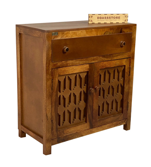 Wooden Puja Temple Cabinet for Home | WT2425Cabinet_Honey - D'DASS Store