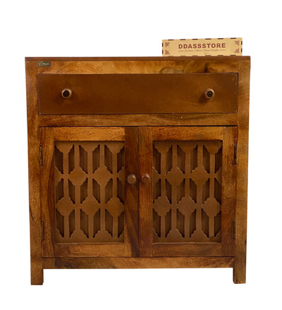 Wooden Puja Temple Cabinet for Home | WT2425Cabinet_Honey