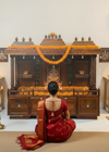 South Indian Style Solid Sheesham Wood Pooja Mandapam | DDASSMANDAP137