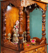 Navratri pujan essential -60" South Indian Style Saagwan Sheesham Wood Pooja Mandap | DDASSMANDAP152 - D'DASS Store