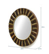 18 Inch Multicolour Handpainted MDF Decorative Wall Mirror