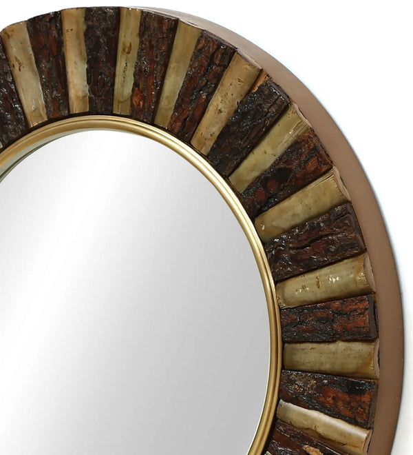 18 Inch Multicolour Handpainted MDF Decorative Wall Mirror - D'DASS Store