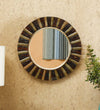 18 Inch Multicolour Handpainted MDF Decorative Wall Mirror