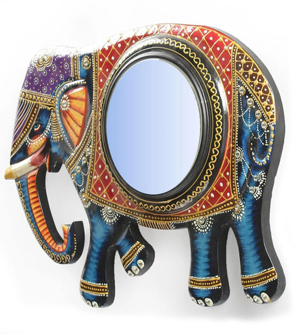 multicolour-pinewood---mdf-elephant-wall-mirror-by-d-dass-multicolour-pinewood---mdf-elephant-wall-m-atwxo8