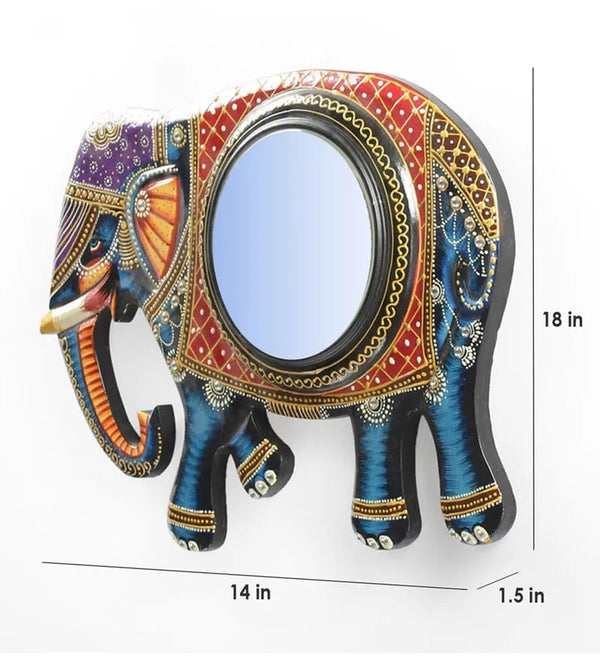 multicolour-pinewood---mdf-elephant-wall-mirror-by-d-dass-multicolour-pinewood---mdf-elephant-wall-m-ixvut8