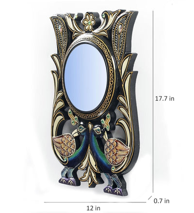 multicolour-pinewood---mdf-peacock-wall-mirror-by-d-dass-multicolour-pinewood---mdf-peacock-wall-mir-abvmav