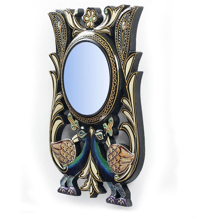 multicolour-pinewood---mdf-peacock-wall-mirror-by-d-dass-multicolour-pinewood---mdf-peacock-wall-mir-qj5h6x