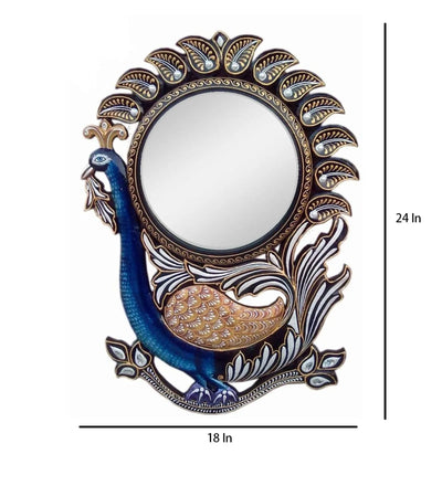 multicolour-pinewood---mdf-peacock-wall-mirror-by-d-dass-multicolour-pinewood---mdf-peacock-wall-mir-vzor85