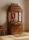 srirangam temple - 90" South Indian Style Saagwan Sheesham Wood Pooja Mandap |DDASSMANDAP148