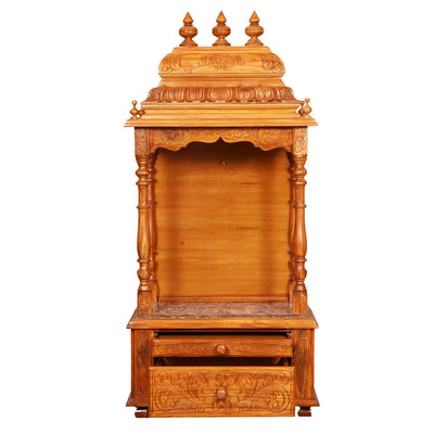 Ganesh chaturthi utsav - 51" South Indian Style Saagwan Sheesham Wood Pooja Mandap |DDASSMANDAP150 - D'DASS Store
