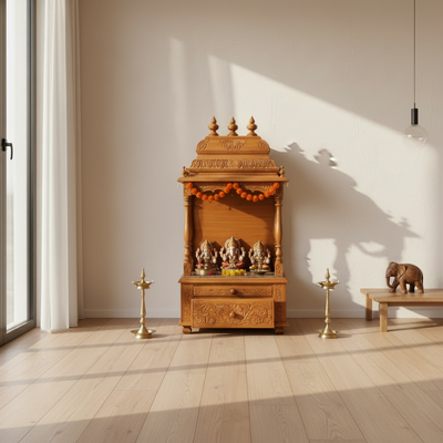 Navratri pujan essential -60" South Indian Style Saagwan Sheesham Wood Pooja Mandap |DDASSMANDAP151