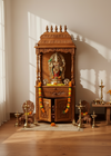 sri tirumalagiri venkateshwara swamy temple- 90" South Indian Style Saagwan Sheesham Wood Pooja Mandap |DDASSMANDAP146