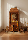 sri tirumalagiri venkateshwara swamy temple- 90" South Indian Style Saagwan Sheesham Wood Pooja Mandap |DDASSMANDAP146