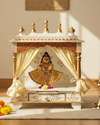 Big Sheesham MDF Wooden Pooja Temple Puja Mandap For Office | DDASSWT2412RG - D'DASS Store