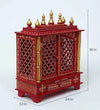 Wall hanging Sheesham MDF Wooden Pooja Mandir for home | DDASSWT2412RRD - D'DASS Store