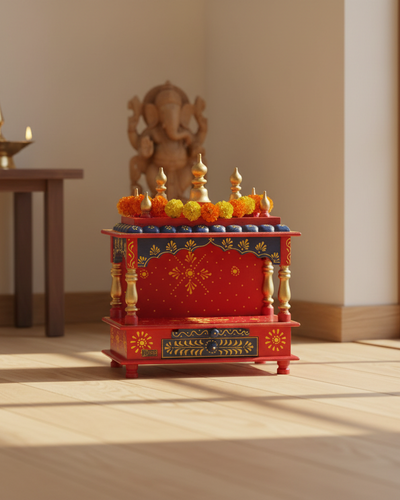 Wall hanging Sheesham & MDF Wooden Pooja Temple For Home & Office | DDASSWT126 - D'DASS Store