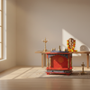 Multi-Color Sheesham & MDF Wood Wall mounting Pooja Mandir for Home | DDASSWT21 - D'DASS Store