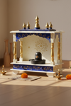 White Sheesham & MDF Wooden Pooja Wall Hanging Temple for Office | DDASSWT02L - D'DASS Store