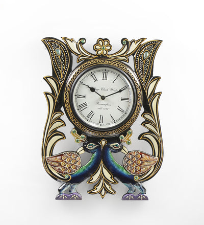 shrinath-multicolour-mdf-12-x-1-5-x-16-inch-classic-mayur-painted-handicraft-wall-clock-shrinath-mul-v8frpo