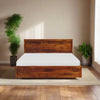 Bassil Solid Wood King &amp; Queen Size Storage Bed by D'DASS Store