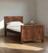 Polished Solid Wood Single & Double Size Bed