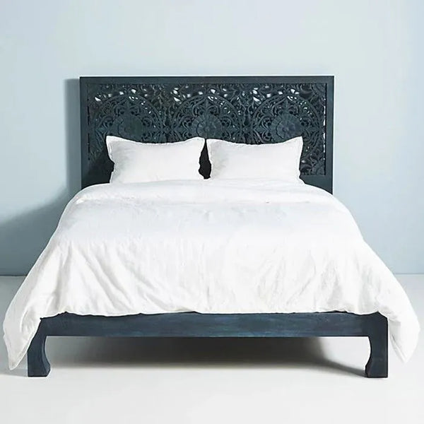 Diu HandCarved Wooden King & Queen Size Bed - D'DASS Store