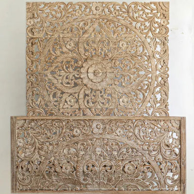 Jaipur Solid Wood King & Queen Size Bed - D'DASS Store