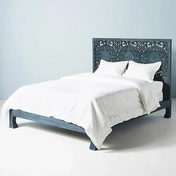 Diu HandCarved Wooden King & Queen Size Bed - D'DASS Store