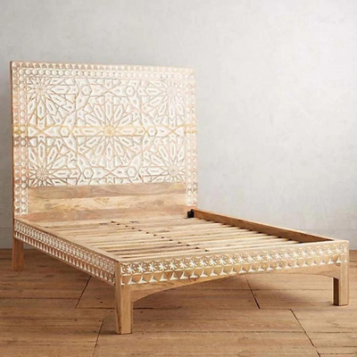 California Solid Wood King & Queen Size Bed - D'DASS Store