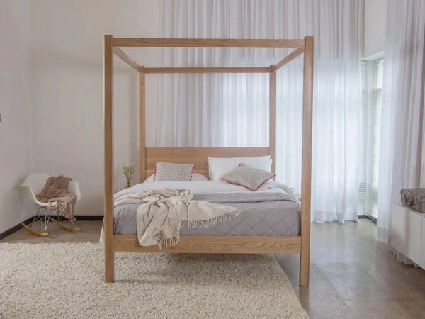 Classic Solid Wood Four Poster Bed - D'DASS Store