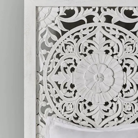 White Morocco Solid Wood King & Queen Size Bed - D'DASS Store