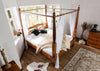 Modern Canopy Solid Wood 4 Poster Bed