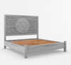 Grey Solid Wood King & Queen Size Bed