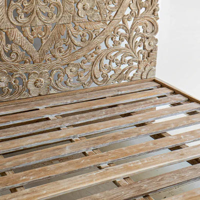 Jaipur Solid Wood King & Queen Size Bed - D'DASS Store