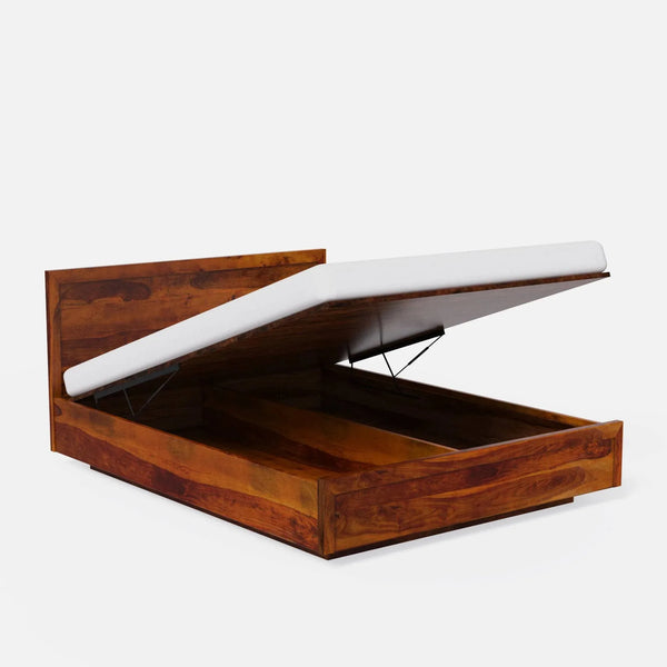 Bassil Solid Wood King & Queen Size Storage Bed - D'DASS Store