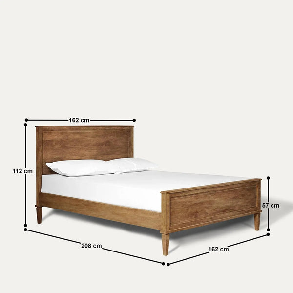 Alica Solid Wood King & Queen Size Bed - D'DASS Store