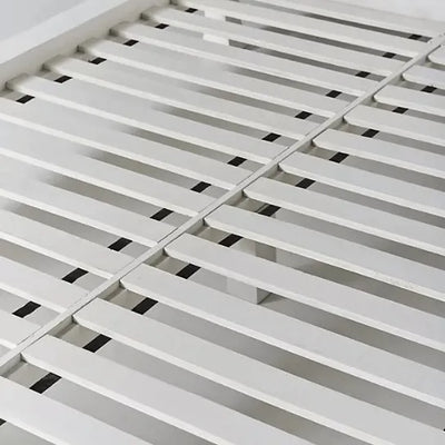 White Morocco Solid Wood King & Queen Size Bed - D'DASS Store