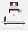 German Solid Wood Single & Double Size Bed