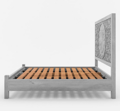 Grey Solid Wood King & Queen Size Bed - D'DASS Store