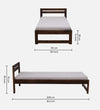 Hostlz Solid Wood Single & Double Size Bed