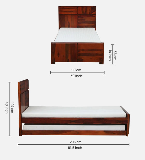 Stunner Solid Wood Trundle Bed by D'DASS Store - D'DASS Store