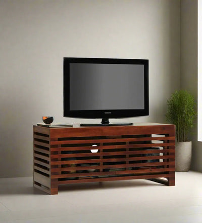 Walnut Crest Display TV unit - D'DASS Store