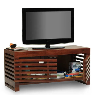 Walnut Crest Display TV unit - D'DASS Store
