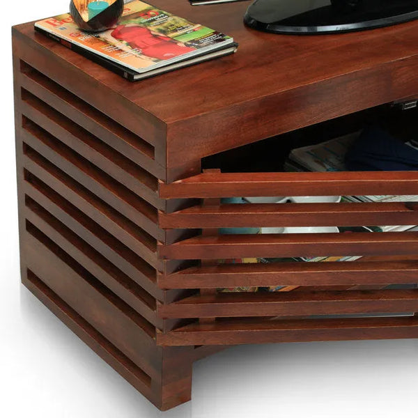 Walnut Crest Display TV unit - D'DASS Store