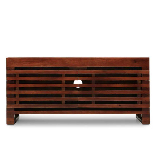 Walnut Crest Display TV unit - D'DASS Store