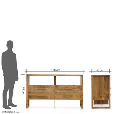 The Serene Grid Console TV Unit - D'DASS Store