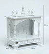 White Sheesham MDF Wooden Pooja Temple Puja Mandap for Office | DDASSWT1822Black Marble - D'DASS Store