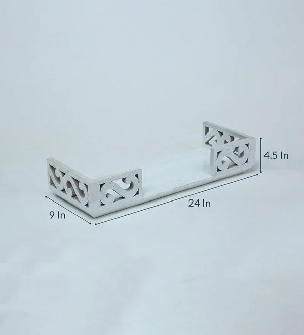 Wall Hanging Marble Home temple Pooja Shelf | DDASSWT131WMarble - D'DASS Store