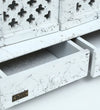 White Sheesham MDF Marble Pooja Temple Puja Mandap for Office | DDASSWT1822BlackD Marble - D'DASS Store